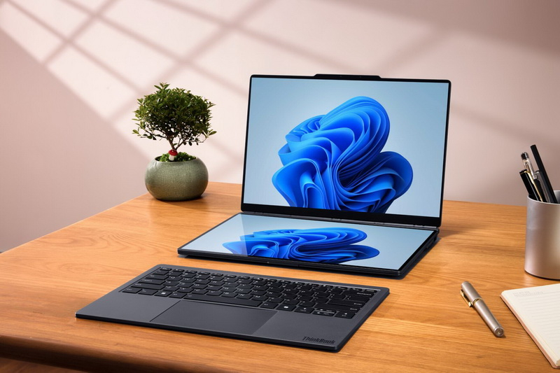 Lenovo презентовала новый модульный ноутбук ThinkBook Modular AI PC, оснащённый двумя экранами и съемной клавиатурой