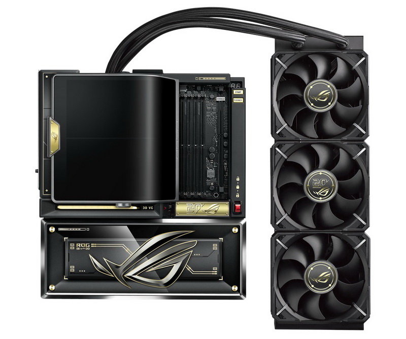 Asus интегрировала в премиальную материнскую плату ROG Crosshair X870E Edition 20 гигантский OLED‑экран и 360‑мм SJO.