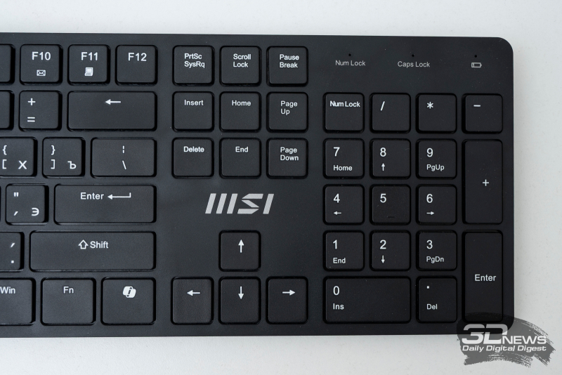 MSI FORGE K200 Wireless Combo – клавиатура и мышь с длительным временем работы батареи