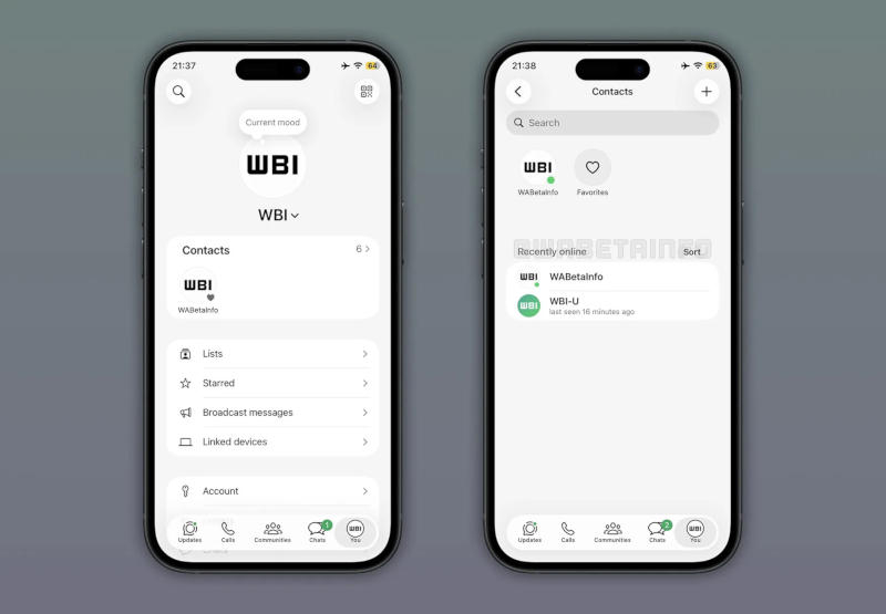 WhatsApp объявит список онлайн‑контактов отдельно от остального списка пользователей
