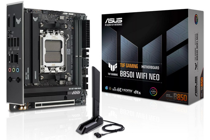 Asus выпустила первую мини‑ITX плату серии TUF – модель TUF Gaming B850I WIFI Neo для процессоров Ryzen