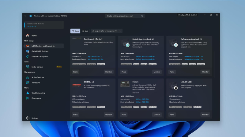 Windows 11 теперь полностью поддерживает MIDI 2.0