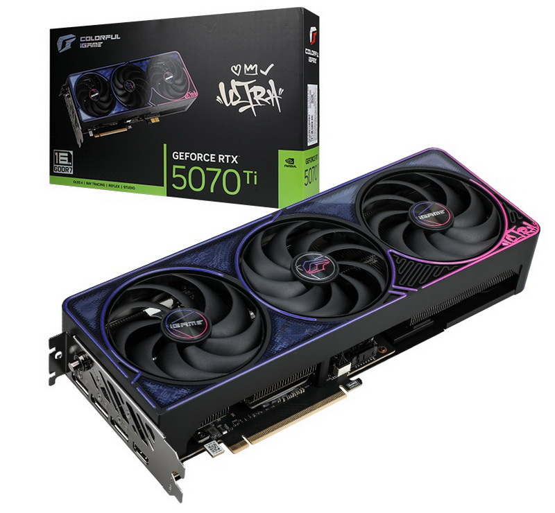 Colorful представила видеокарту iGame GeForce RTX 5070 Ti Ultra Z Black OC с съемным разъёмом питания GC‑HPWR