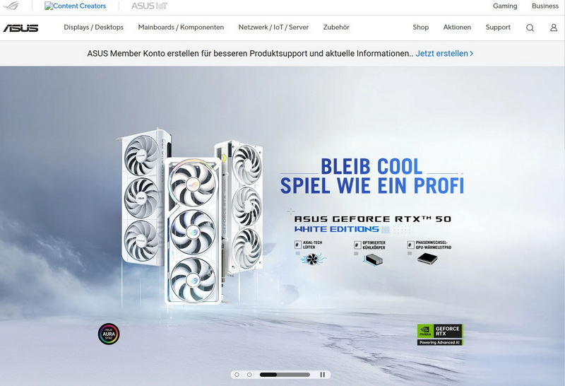 Новый немецкий портал Asus снова работает: скачивание драйверов и BIOS восстановлено, однако без поддержки ноутбуков и настольных компьютеров