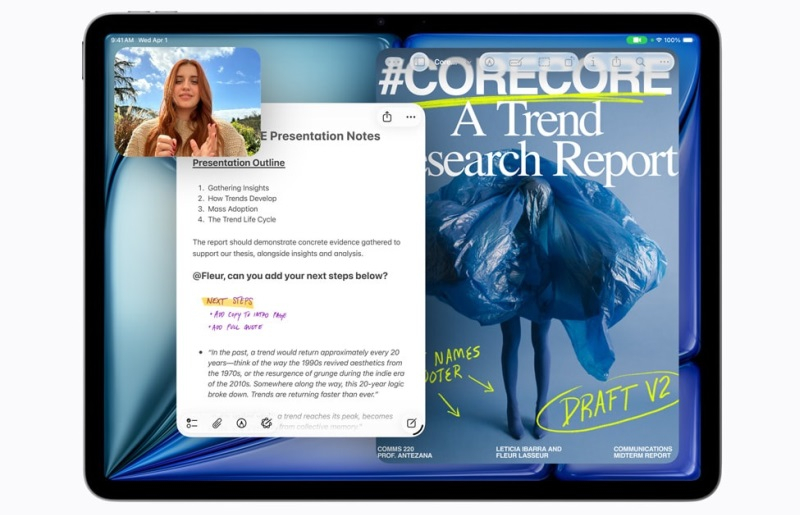 Apple выпустила обновлённый iPad Air на базе чипа M4, 12 ГБ памяти RAM и стартовой ценой $599